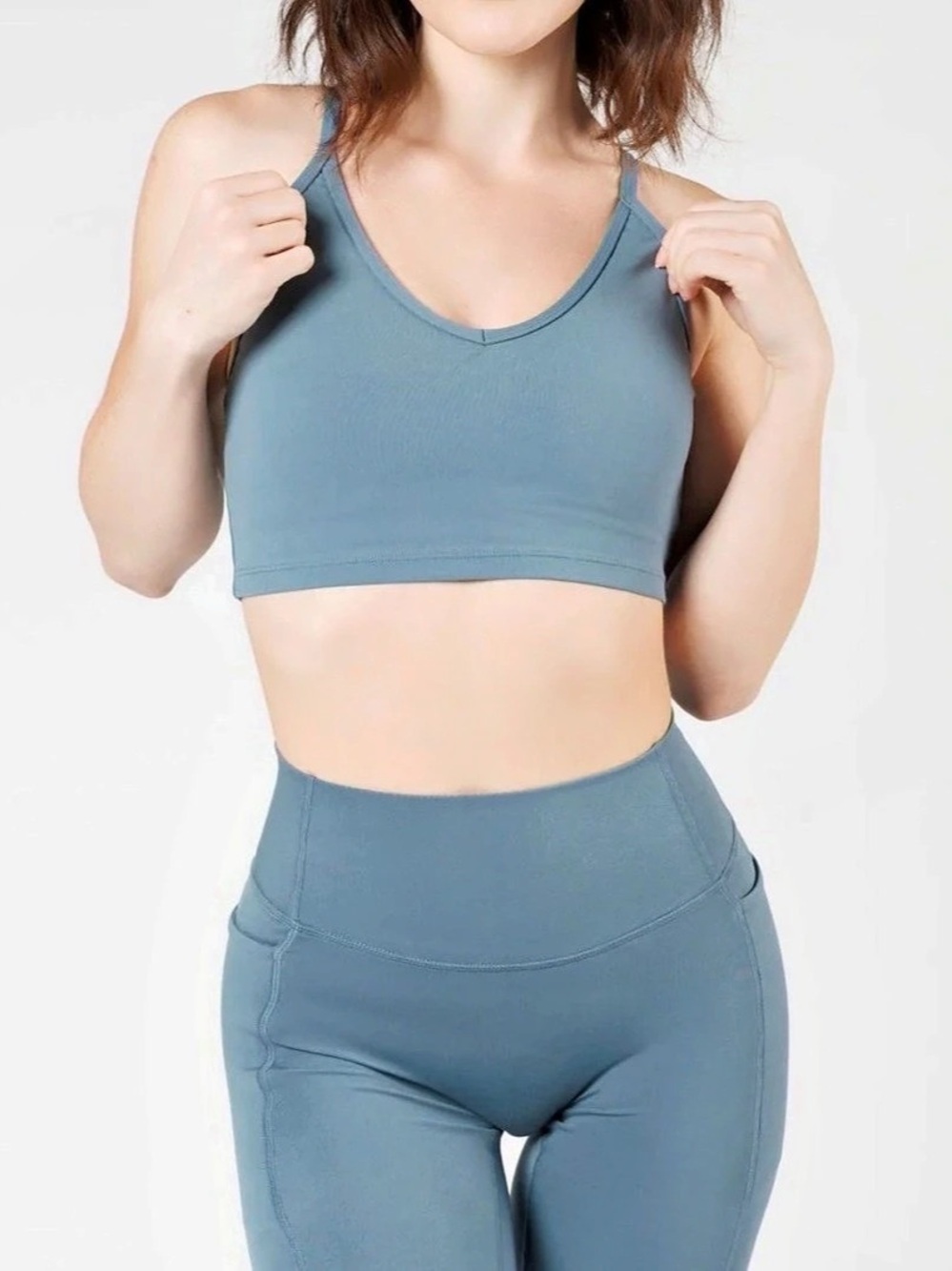 Paragon Sculptseam High-Rise Legging and Legend Brami Blue Small Like New